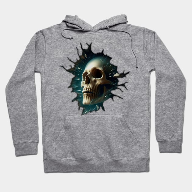 3DIMENSIONAL skull Hoodie by gwee